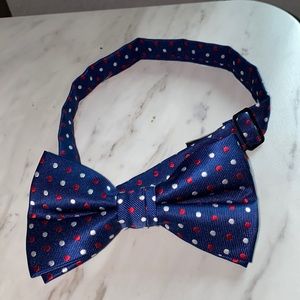 NEW Blue With Red & White Dots BowTie